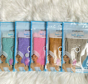 SPA SAVVY EXFOLIATING BATH GLOVES