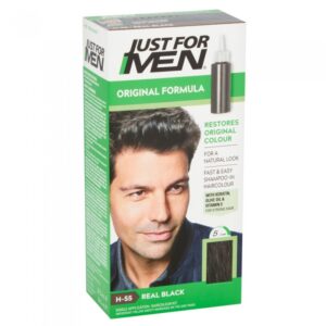 JUST FOR MEN SHAMPOO-IN COLOR H-55 REAL BLACK