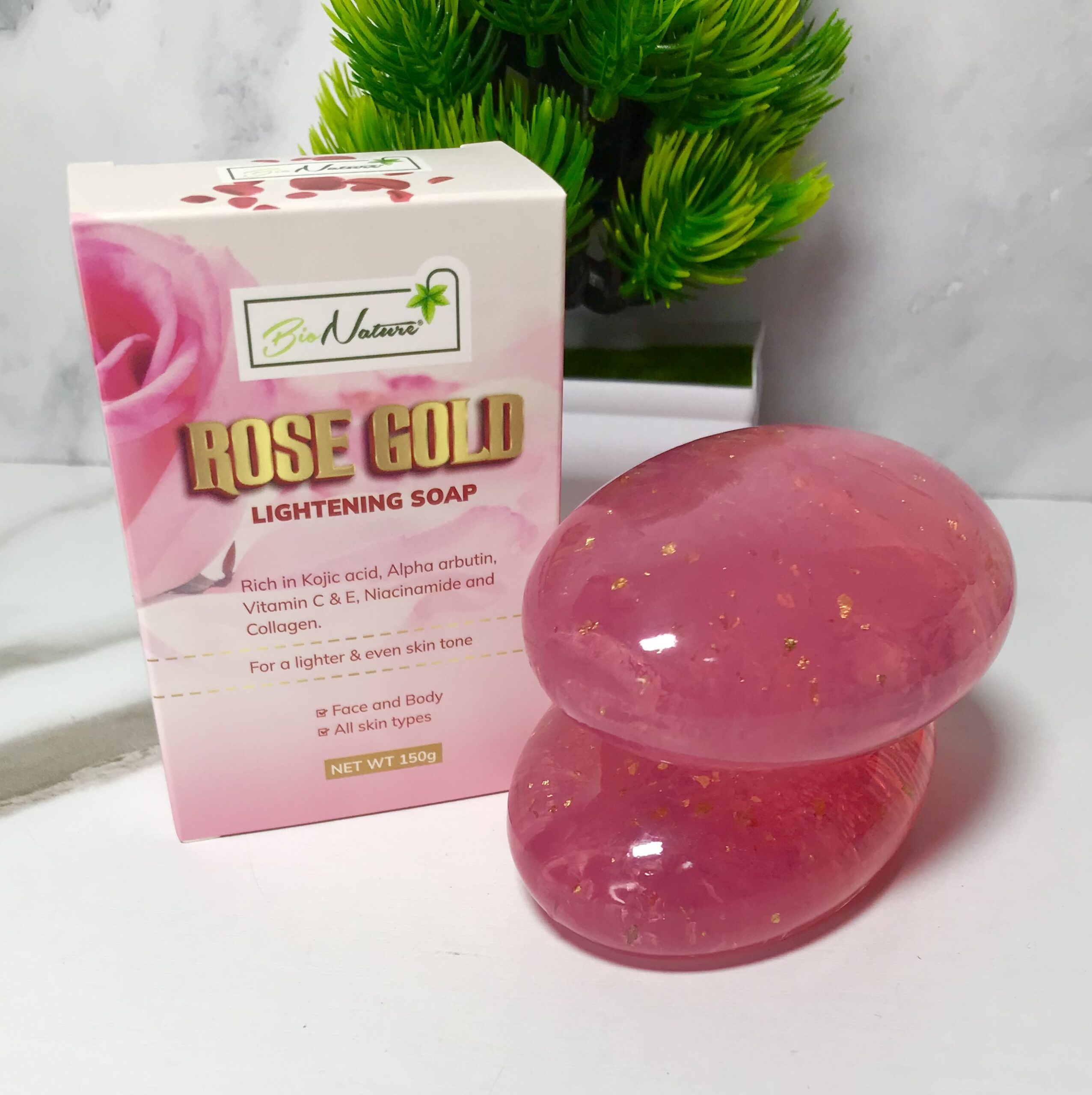 Bio Nature Rose Gold Lightening Soap Derma Essentials 1715